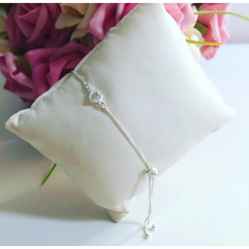 PL-28 Pulseira Lover Prata 925 Zirconia branca