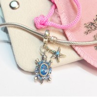 Berloque Tartaruga & Estrela do Mar Prata 925 Berloque Tartaruga & Estrela do Mar Prata 925