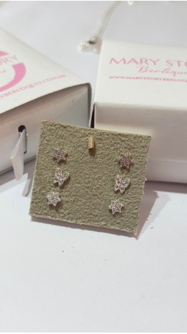 Brincos Borboleta Tarraxa Baby Prata 925