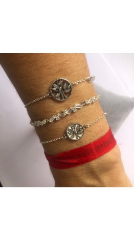 Pulseira Arvore da Vida Vasada em Prata 925