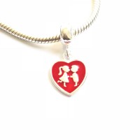 PG-79 Pingente Casal I Love You Prata 