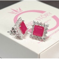 Brincos Puro Charme Prata 925 zirconias Brancas Brincos Puro Charme Prata 925 zirconias Brancas