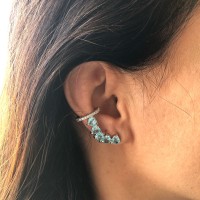 Br-35 Brincos EarCuff Zirconias e Rodio Branco. Br-35 Brincos EarCuff Zirconias e Rodio Branco.