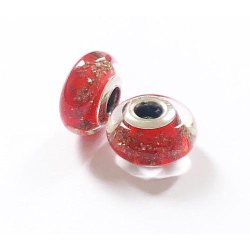 MU-21 Murano Vermelho Amor Prata 925 Vidro 