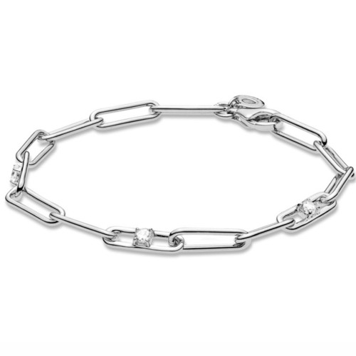 Pulseira Ellos Com Zirconias Brancas Prata 925