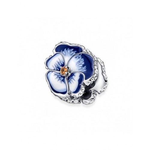 Berloque Orquídea Azul Prata 925
