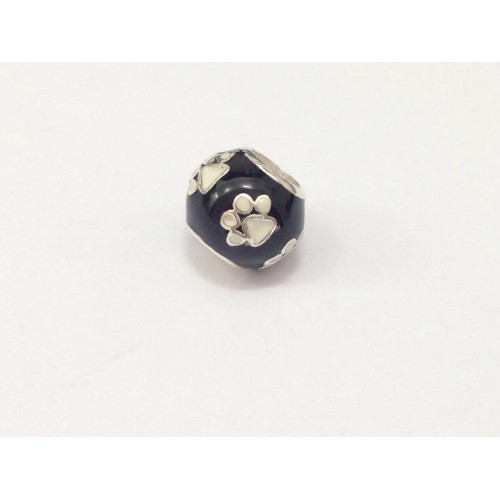 BE-270 Berloque Patinha Pet em Prata e Esmalte