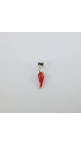 PG-299 Pingente Poderosa Pimenta em Prata 925 e Esmalte