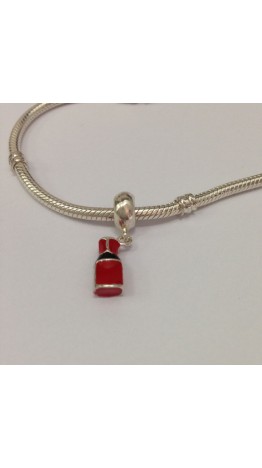 PG-300 Pingente Poderoso Esmalte em Prata 925 Vermelho