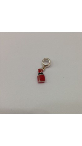 PG-300 Pingente Poderoso Esmalte em Prata 925 Vermelho