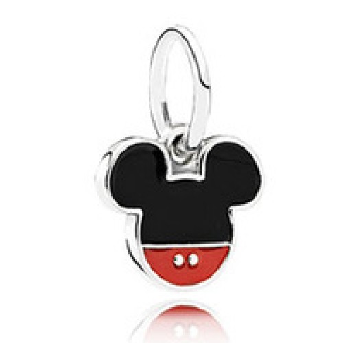 PG-313 Pingente Ratinho  Vintage Prata e Esmalte