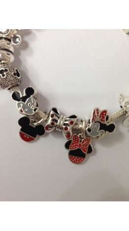 PG-313 Pingente Ratinho  Vintage Prata e Esmalte