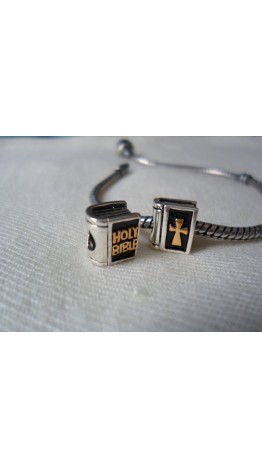 MCH-13 Mini Charm  coração Crystal Azul Céu