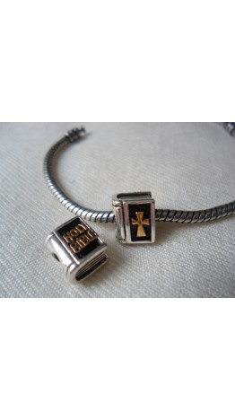 MCH-13 Mini Charm  coração Crystal Azul Céu