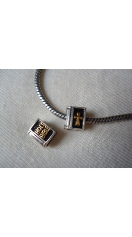 MCH-13 Mini Charm  coração Crystal Azul Céu