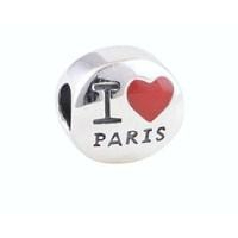 BE-365 Berloque I Love Paris em Prata