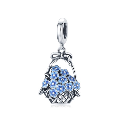 Berloque  Flores Margaridas Prata 925