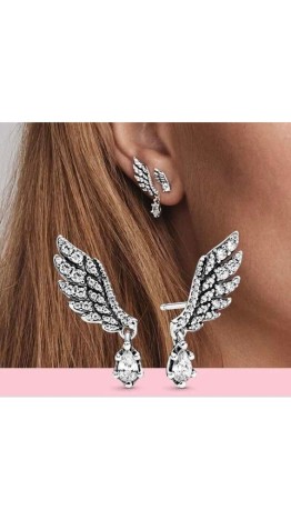 Brincos Luxuoso laços  Vintage Prata 925