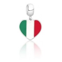 PG-161 Pingente I Love Itália em Prata e Esmalte