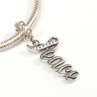 PG-283 Pingente Paz Cravejado com Zircônias em Prata PG-283 Pingente Paz Cravejado com Zircônias em Prata