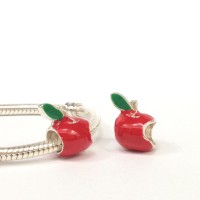 BE-180 Berloque In Love Maçã em Prata 925 e Esmalte