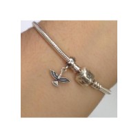  Pingente Pássaro Espirito Santo em Prata