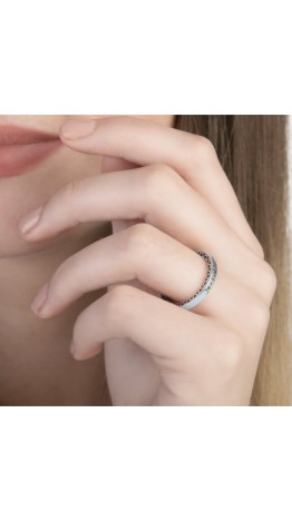  Anel /Aliança Prata 925 /Esmalte e Zirconias verde