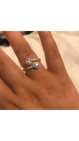Anel Elegante Encontro Prata 925