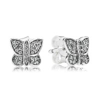 Brincos Borboletas Felizes em Prata 925 e Zircônias Brincos Borboletas Felizes em Prata 925 e Zircônias