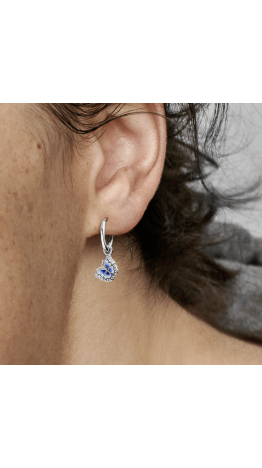 Brincos Borboletas Lover Blue Prata 925