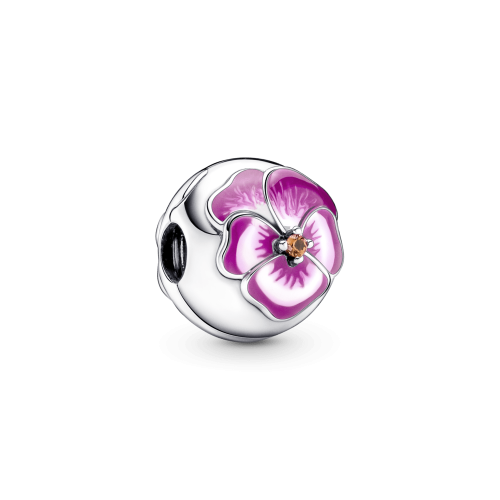 Trava Clip Flor Amor Orquídea Prata 925