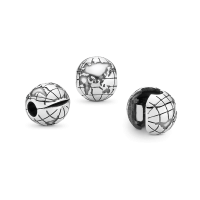 Trava clip Globo prata 925 Trava clip Globo prata 925