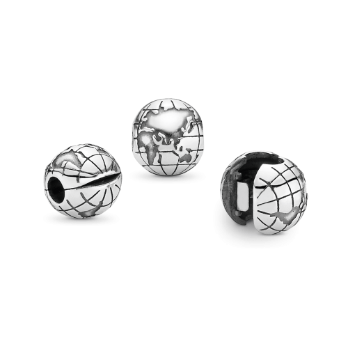 Trava clip Globo prata 925