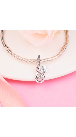Berloque  Mae Amor infinito para sempre Prata 925