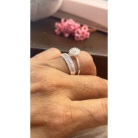 Anel Aparador & Solitário Infinito Amor Prata925 