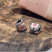 Berloque Borboleta Rosa e Cravejada Prata 925 Berloque Borboleta Rosa e Cravejada Prata 925