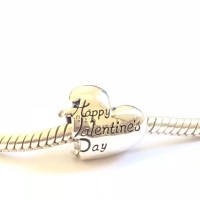 BE-360 Berloque Feliz Dia dos Namorados Prata 925 Coração BE-360 Berloque Feliz Dia dos Namorados Prata 925 Coração