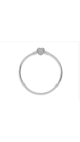 Pulseira Mary Story  Fecho coração cravejado zirconias Prata 925 