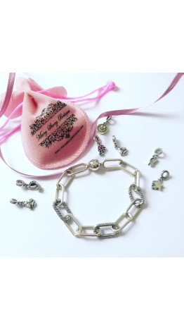 Pulseira  Ellos em Prata 925