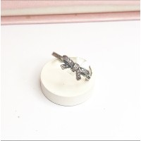 Anel laço vintage zirconias Brancas prata 925 Anel laço vintage zirconias Brancas prata 925