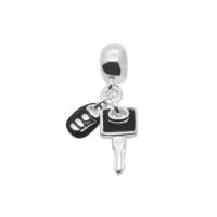 PG-85 Pingente Chave & Controle Carro Prata e Esmalte PG-85 Pingente Chave & Controle Carro Prata e Esmalte