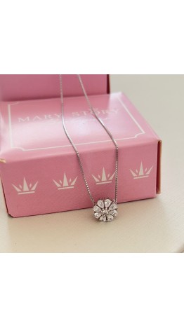 Brincos  Flor Navete zirconias Prata 925