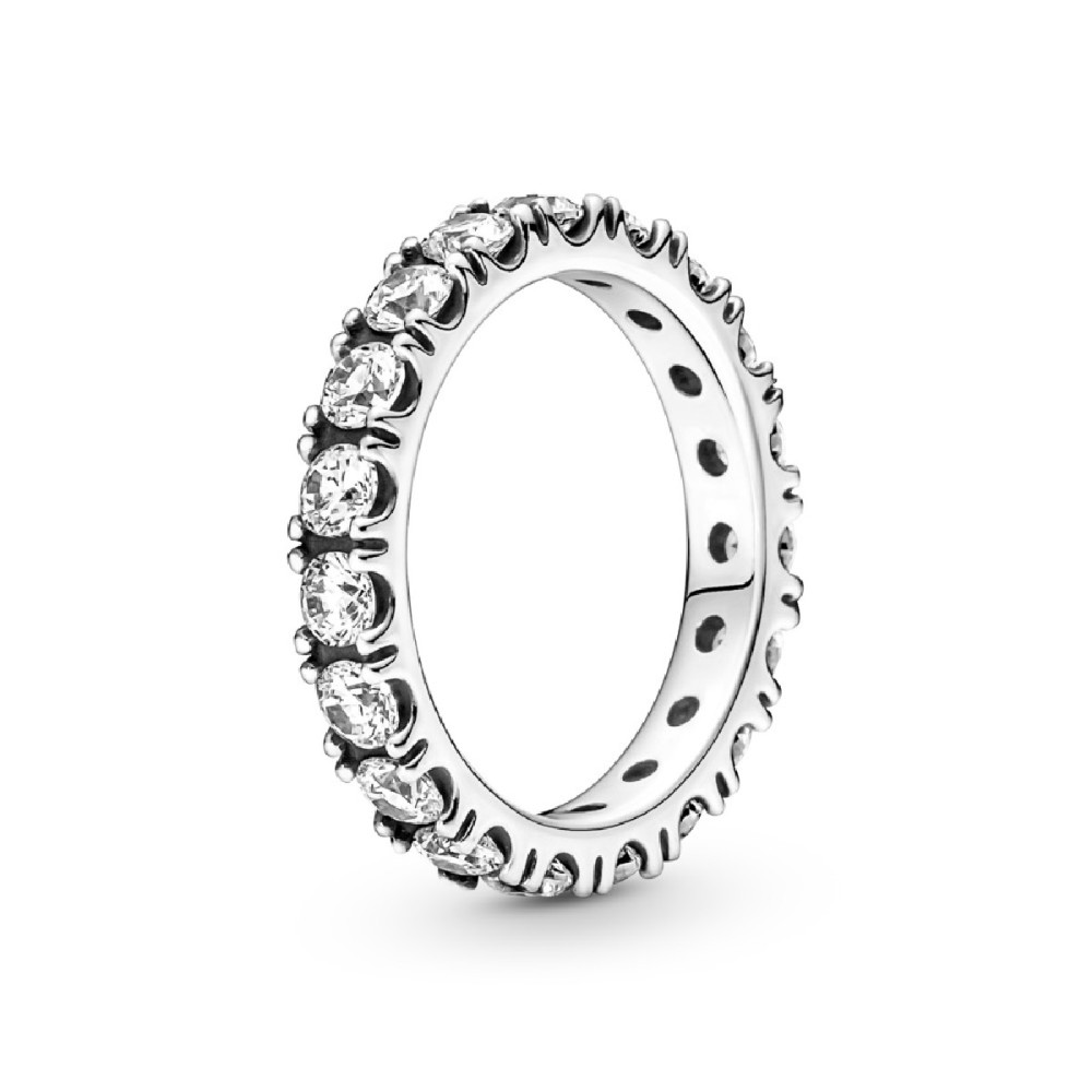 Anel Aparador  zirconias cristais Prata 925
