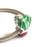 BE-58 Berloque Cactus em Prata/Esmalte/Zirconias