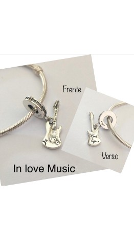 Pingente Guitarra In love Music Prata 925