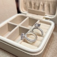 Anel  Solitário Facetado Prata 925 