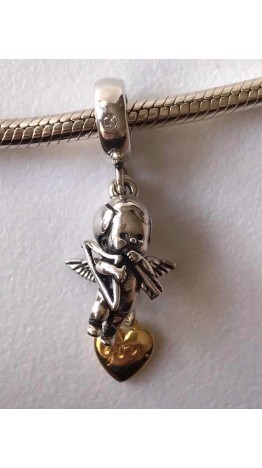Pingente Love Cupido Prata 925 