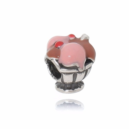 BE-325 Berloque Sundae /Sorvete  em Prata e Esmalte