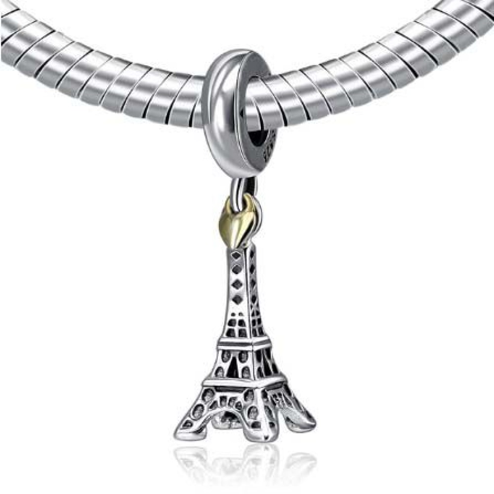  Pingente Torre Eiffel Paris  In Love Prata 925