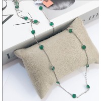 Gargantilha Riviera Zirconias Verdes Esmeralda Prata 925 Gargantilha Riviera Zirconias Verdes Esmeralda Prata 925